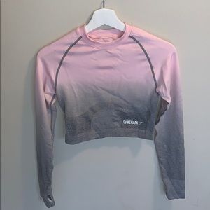 NEW GYMSHARK Ombre Seamless Crop Top